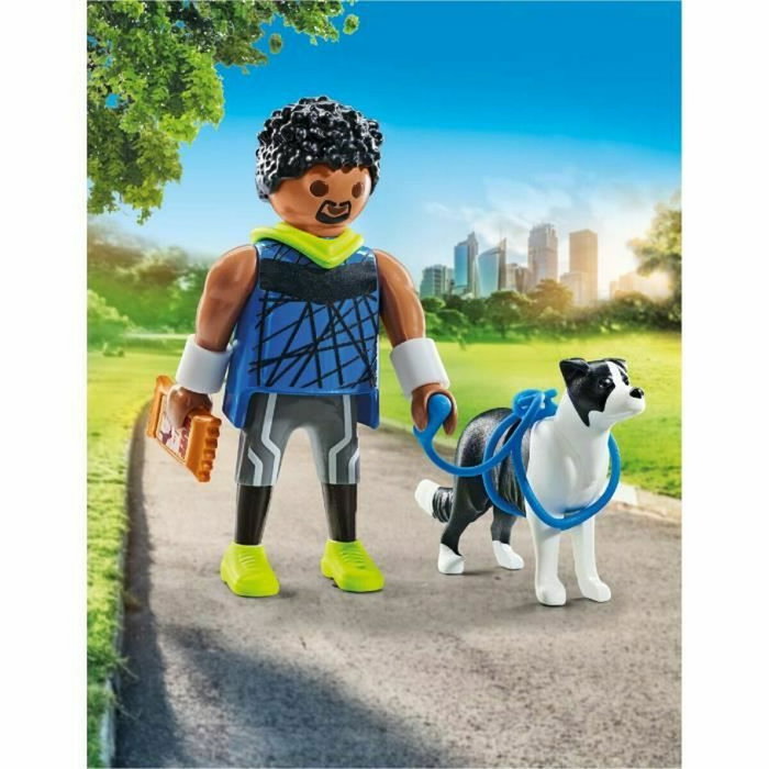 Playmobil Figura Corredor con Border Collie My Life 71740