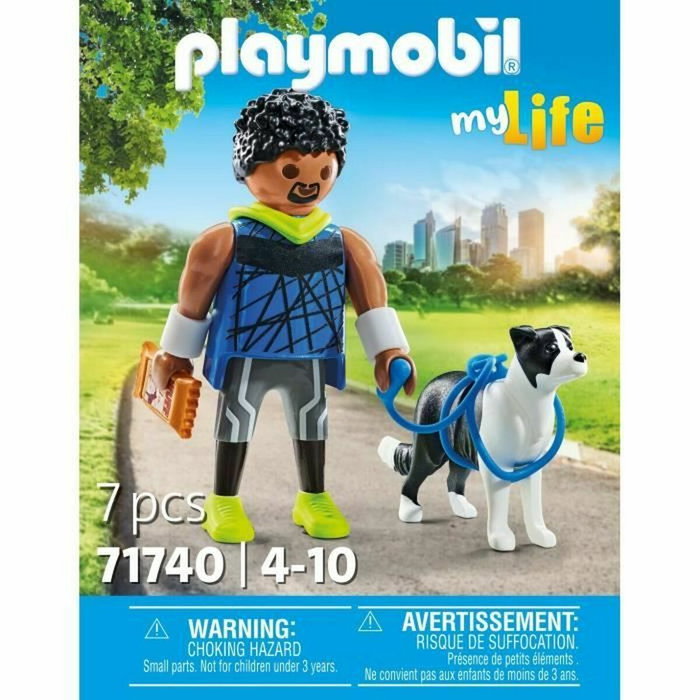 Playmobil Figura Corredor con Border Collie My Life 71740