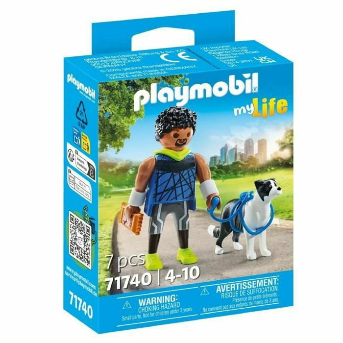 Playmobil Figura Corredor con Border Collie My Life 71740