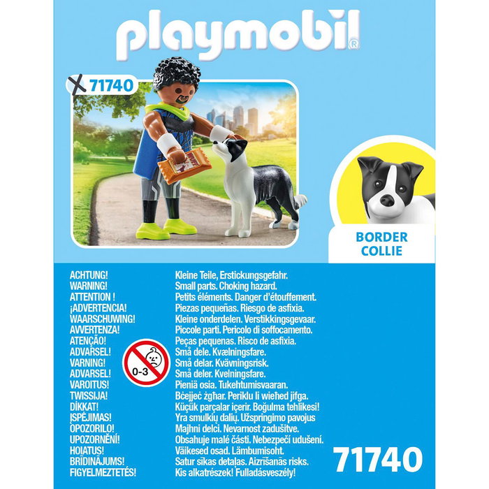 Playmobil Figura Corredor con Border Collie My Life 71740