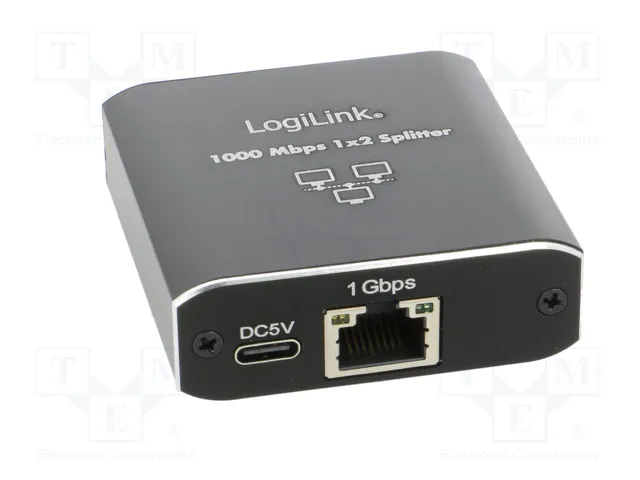 LogiLink NS0011 Splitter 1000 MBit/s con 1xDP/2xDP RJ45/USB-C/DC 5V LogiLink NS0011 Splitter 1000 MBit/s con 1xDP/2xDP RJ45/USB-C/DC 5V