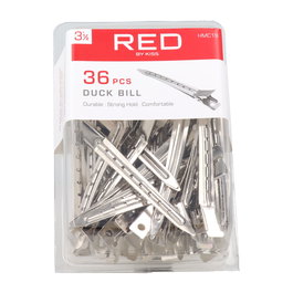 Red Kiss Clips Duck Bills 3 1/2" 36 Piezas