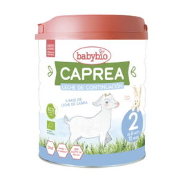 Babybio Leche de continuación Caprea 2 para bebés 6-12 meses, 800g, orgánica de cabra
