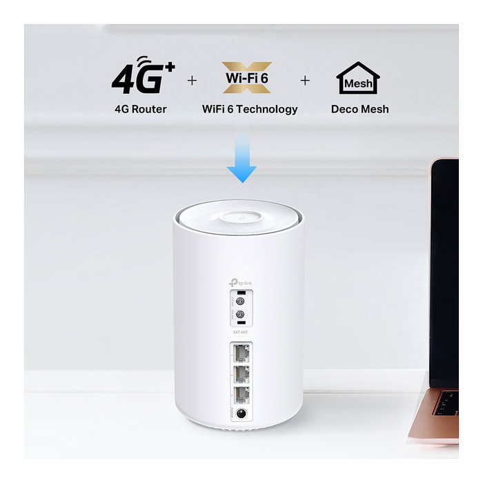 TP-Link Deco X10-4G Enrutador de Malla Wi-Fi 6 Mesh-System Blanco, Doble Banda AX1500 hasta 1500 Mbps, Cobertura hasta 190 m2, con 4G, Compatible con Alexa TP-Link Deco X10-4G Enrutador de Malla Wi-Fi 6 Mesh-System Blanco, Doble Banda AX1500 hasta 1500 Mbps, Cobertura hasta 190 m2, con 4G, Compatible con Alexa