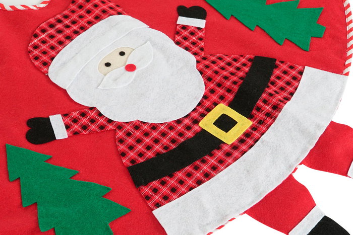 DKD Home Decor Base Árbol Rojo Verde Blanco Poliester 100 x 100 x 1 cm (6 Unidades)