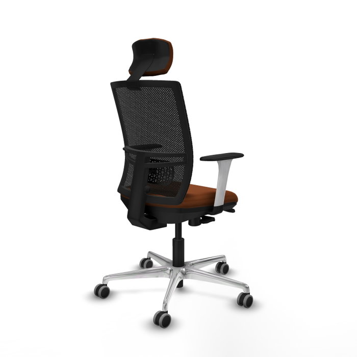 PIQUERAS Y CRESPO Silla de oficina Yunquera con mecanismo Sincro/Traslack, Marrón y Negro PIQUERAS Y CRESPO Silla de oficina Yunquera con mecanismo Sincro/Traslack, Marrón y Negro