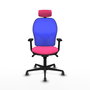 PIQUERAS Y CRESPO Silla de oficina Jorquera Rosa y Azul