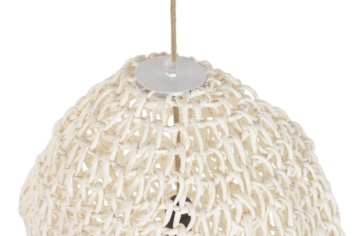 DKD Home Decor Lampara Techo Urban Crudo Fibra 40 x 40 x 80 cm