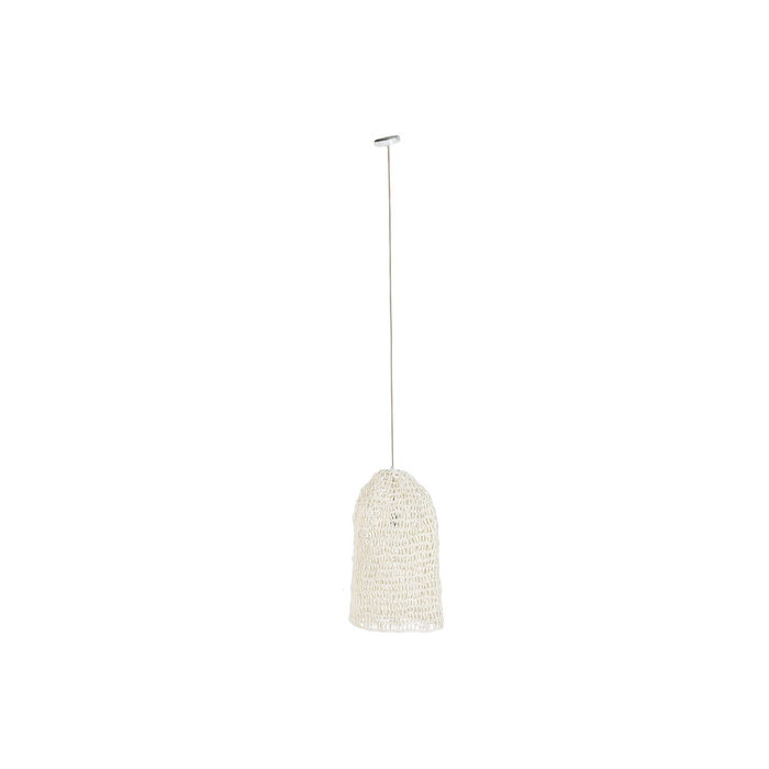 DKD Home Decor Lámpara de Techo de Fibra Trenzada Crudo 40x40x80 cm