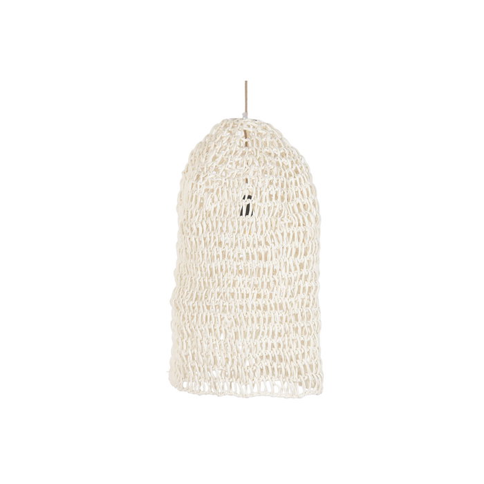 DKD Home Decor Lámpara de Techo de Fibra Trenzada Crudo 40x40x80 cm