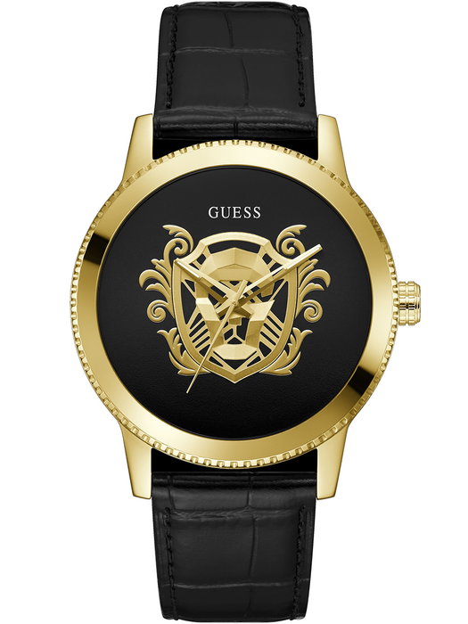 Guess GW0566G1 Reloj para Hombre con Caja Dorada y Correa Negra Guess GW0566G1 Reloj para Hombre con Caja Dorada y Correa Negra