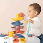 Smoby Little - Mesa de Actividades con Ábaco, 3 Engranajes, Rampa para Pelotas, Rodillo y Espejo, Juguete Educativo para Niños +1 Año