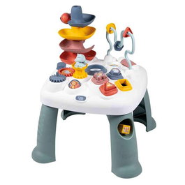 Smoby Mesa de Actividades Little con Ábaco, 3 Engranajes, Juego de Pelota con Rampa, Rodillo y Espejo - Juguete de Sonidos y Luces