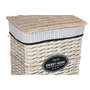 DKD Home Decor Set de 5 Cestas de Ropa de Mimbre y Tela Natural