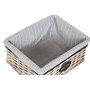 DKD Home Decor Set de 5 Cestas de Ropa de Mimbre y Tela Natural