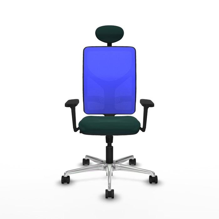 PIQUERAS Y CRESPO Silla de oficina Motilla con mecanismo Sincro Verde botella y Azul PIQUERAS Y CRESPO Silla de oficina Motilla con mecanismo Sincro Verde botella y Azul