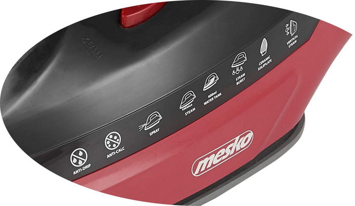 ADLER Plancha de vapor Mesko 3000W, suela cerámica, depósito 400ml