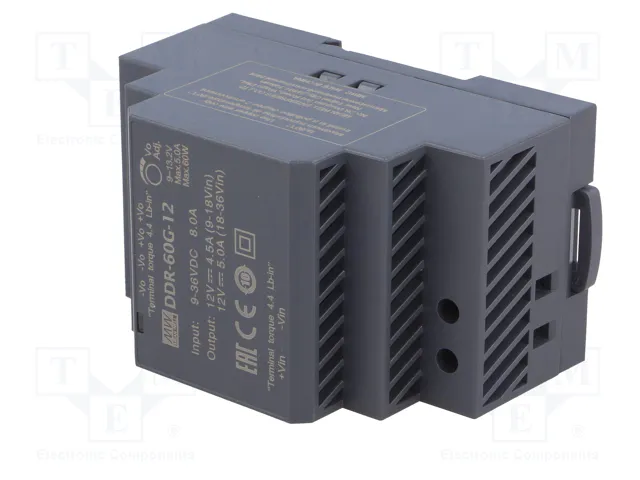 MEAN WELL DDR-60G-12 Convertidor DC/DC 60W 12V DC MEAN WELL DDR-60G-12 Convertidor DC/DC 60W 12V DC