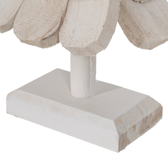 Figura Árbol Blanco Madera Paulonia 31 X 25 X 60 cm
