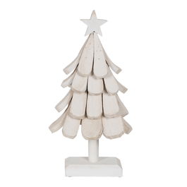 Figura Árbol Blanco Madera Paulonia 31 X 25 X 60 cm
