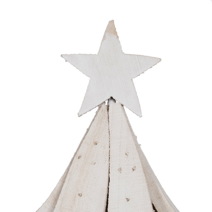 Figura Árbol Blanco Madera Paulonia 31 X 25 X 60 cm