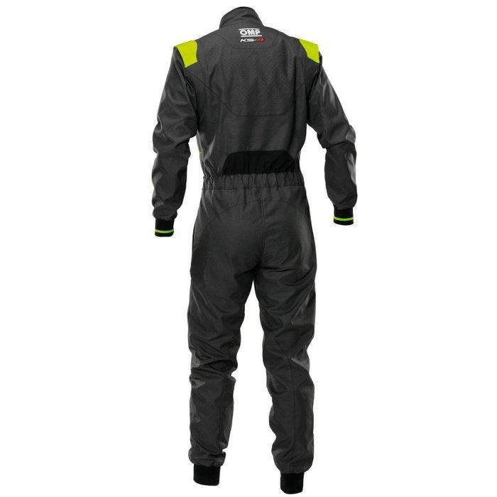 OMP Traje de Karting KS-4 MY2026 Niños Antracita/Amarillo Fluor Talla 120