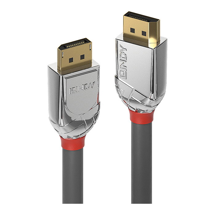 Lindy Cromo Line DisplayPort 1.4 Cable 2m Gris