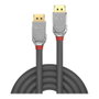 Lindy Cromo Line DisplayPort 1.4 Cable 2m Gris