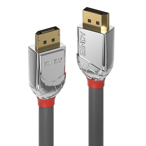 Lindy Cromo Line DisplayPort 1.4 Cable 2m Gris