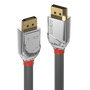 Lindy Cromo Line DisplayPort 1.4 Cable 2m Gris