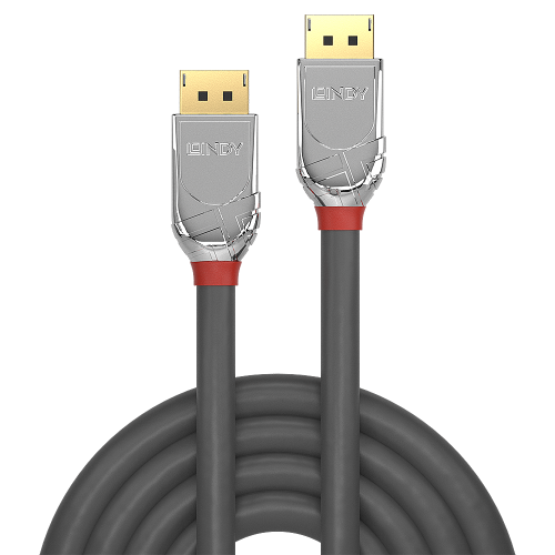 Lindy Cromo Line DisplayPort 1.4 Cable 2m Gris