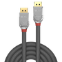 Lindy Cromo Line DisplayPort 1.4 Cable 2m Gris