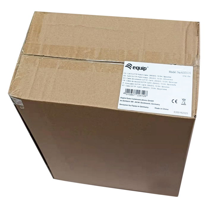 EQUIP Cable de Red Cat6 S/FTP LSZH 10m x9 Unidades Conectores RJ45 Blindado Blanco