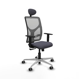 PIQUERAS Y CRESPO Silla de oficina Motilla con mecanismo Sincro, Gris