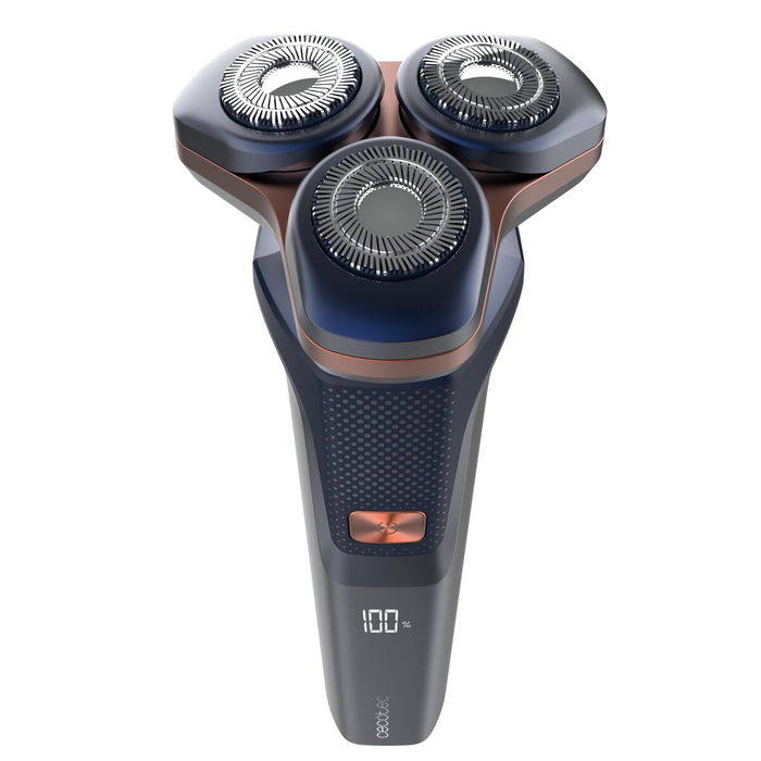Cecotec Afeitadora Eléctrica PrecisionCare Aluminium LED, titanio, 2 velocidades, 2h batería
