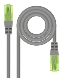 Nanocable Cable de Red CAT.6 UTP CCA 25 Metros, Conector RJ45 Macho en Ambos Extremos, AWG26, Hasta 10 Gbps, Color Gris