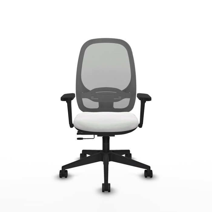 PIQUERAS Y CRESPO Silla de oficina Cilanco con mecanismo Sincro/Traslack, Tela Blanca y Malla Gris PIQUERAS Y CRESPO Silla de oficina Cilanco con mecanismo Sincro/Traslack, Tela Blanca y Malla Gris