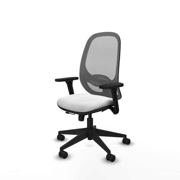 PIQUERAS Y CRESPO Silla de oficina Cilanco con mecanismo Sincro/Traslack, Tela Blanca y Malla Gris PIQUERAS Y CRESPO Silla de oficina Cilanco con mecanismo Sincro/Traslack, Tela Blanca y Malla Gris