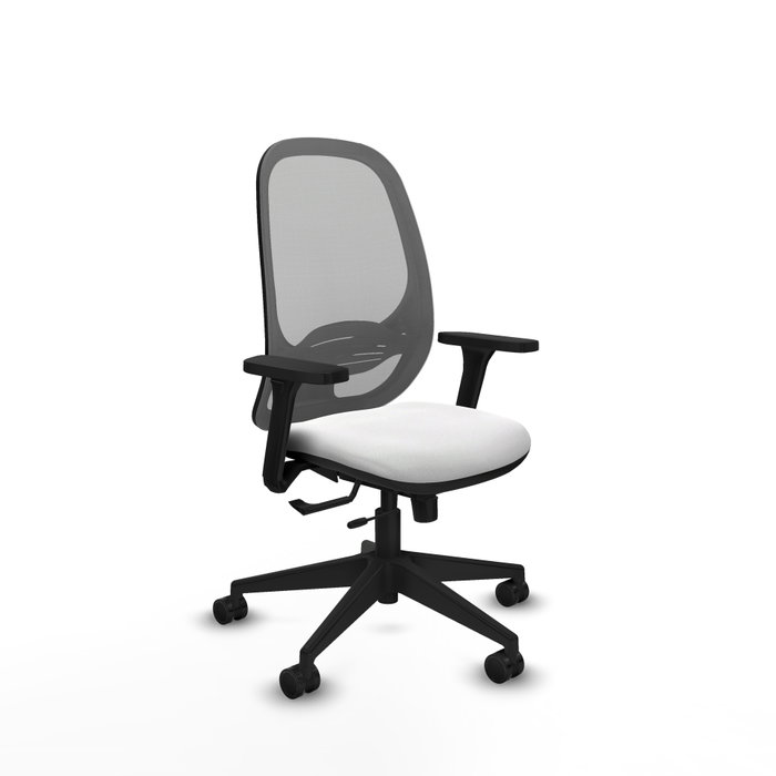 PIQUERAS Y CRESPO Silla de oficina Cilanco con mecanismo Sincro/Traslack, Tela Blanca y Malla Gris PIQUERAS Y CRESPO Silla de oficina Cilanco con mecanismo Sincro/Traslack, Tela Blanca y Malla Gris