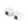 ALLNET TP-TP Kupplung CAT6A Buchse 1:1 8-pol. RJ45 magnetische Sicherungskupplung PoE fähig bis zu 10GBit 50er Bulk Set