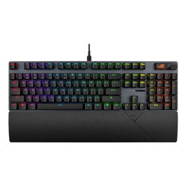 Asus ROG Strix Scope II X Teclado Gaming Mecánico USB Negro Hot-Swappable con Interruptores NX Snow V2, Retroiluminación RGB, Formato Completo y Reposamuñecas