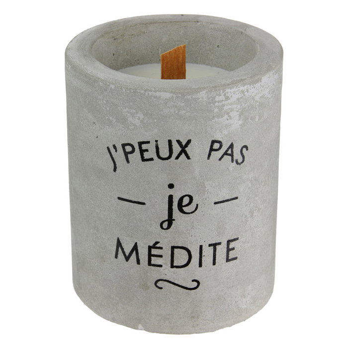 Home Deco Factory Vela Cemento Diámetro 8 cm Altura 10 cm Aroma Ropa Limpia/Cachemira