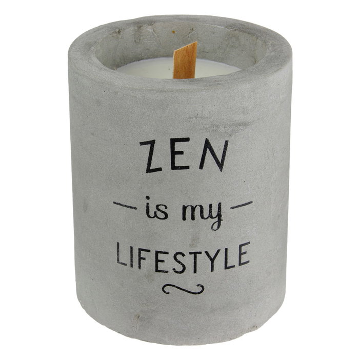 Home Deco Factory Vela Cemento Diámetro 8 cm Altura 10 cm Aroma Ropa Limpia/Cachemira