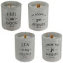 Home Deco Factory Vela Cemento Diámetro 8 cm Altura 10 cm Aroma Ropa Limpia/Cachemira