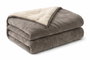 DKD Home Decor Manta de Franela Gris Claro 220x240 cm