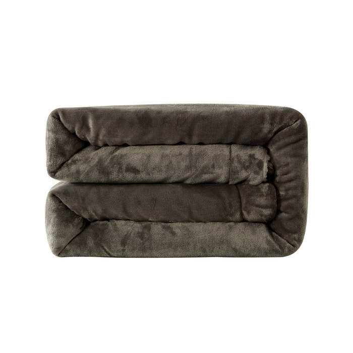 DKD Home Decor Manta de Franela Gris Claro 220x240 cm DKD Home Decor Manta de Franela Gris Claro 220x240 cm