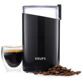 Krups F203-42 Molinillo de café con cuchillas, 200 W, negro, capacidad 80 g, fácil de limpiar, base antideslizante, acero inoxidable