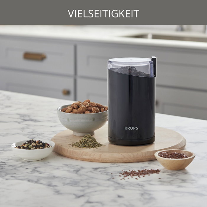 Krups F 203-42 Molinillo de Café Eléctrico con Cuchillas Negro