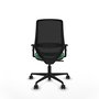 PIQUERAS Y CRESPO Silla de oficina Mardos con Mecanismo Sincro, Verde esmeralda y Negro