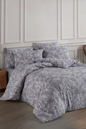 L'essentiel linge de maison Juego Funda Nórdica Doble Gris 195x220cm 65% Algodón 35% Poliéster Confort y Estilo